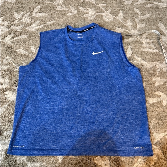 Nike Other - Nike Heathered Blue Sleeveless DriFit Shirt EUC